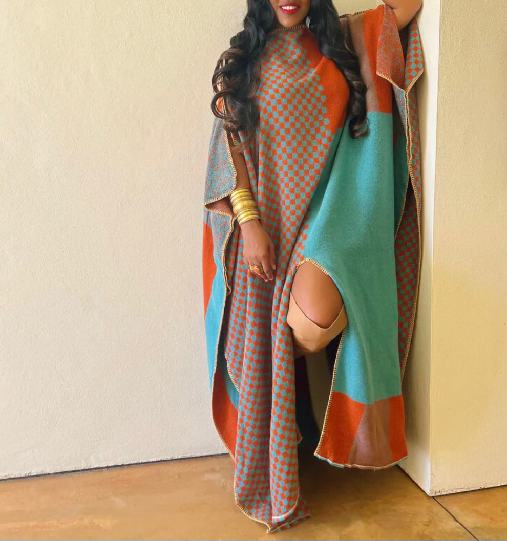Multi Patterned Poncho