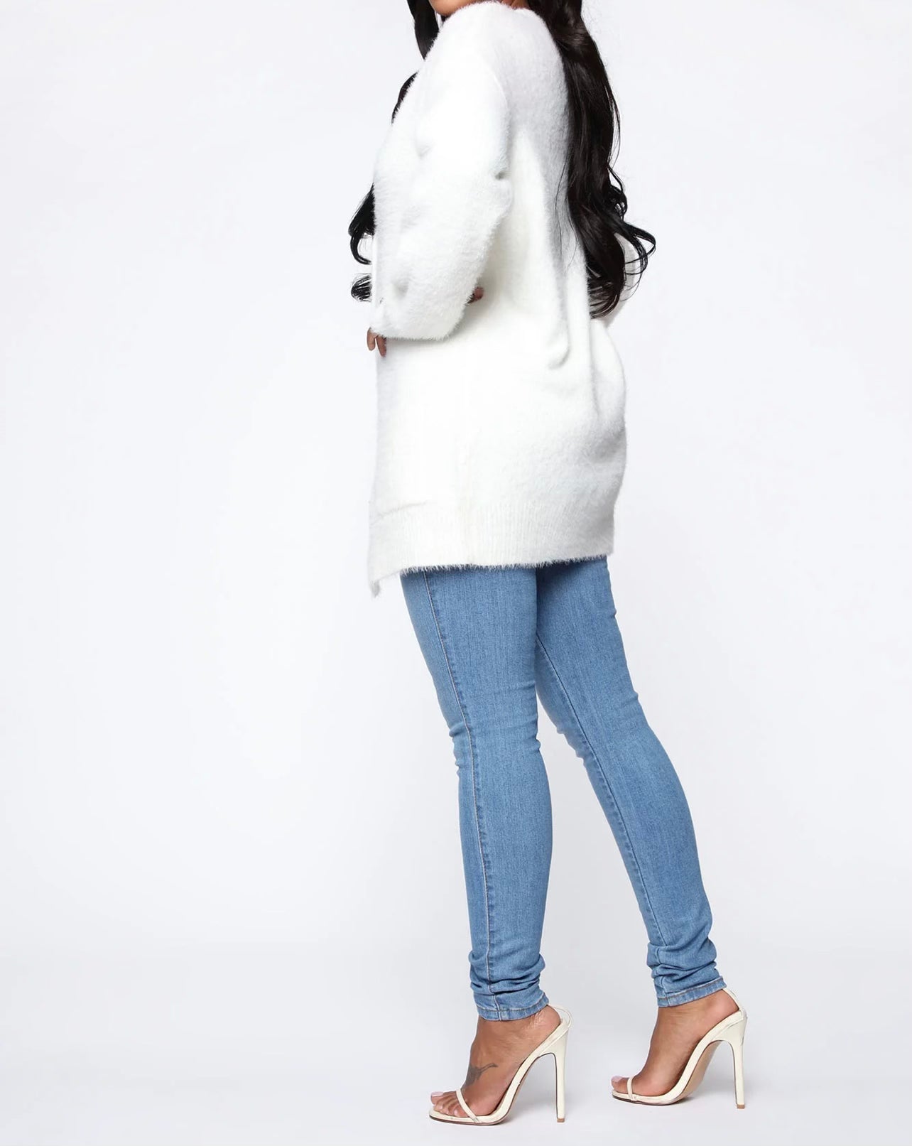 White Cardigan Sweater