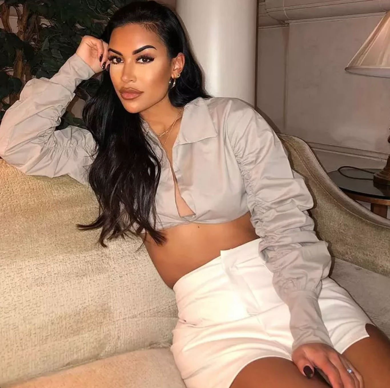 Puff Sleeve Crop Shirt