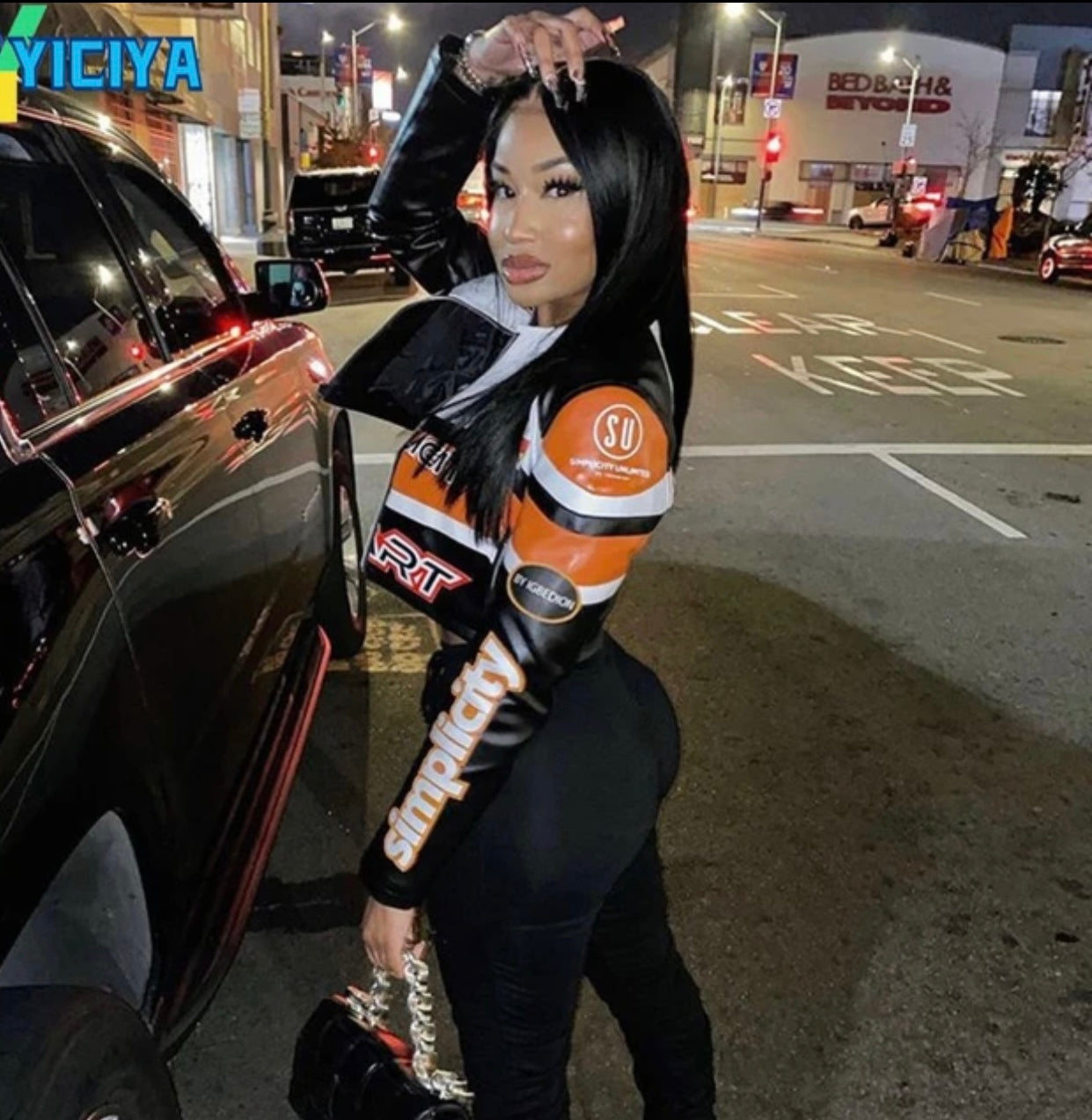 Leather Moto Racing Jacket