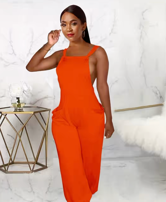 Backless Tie Jumpsuit